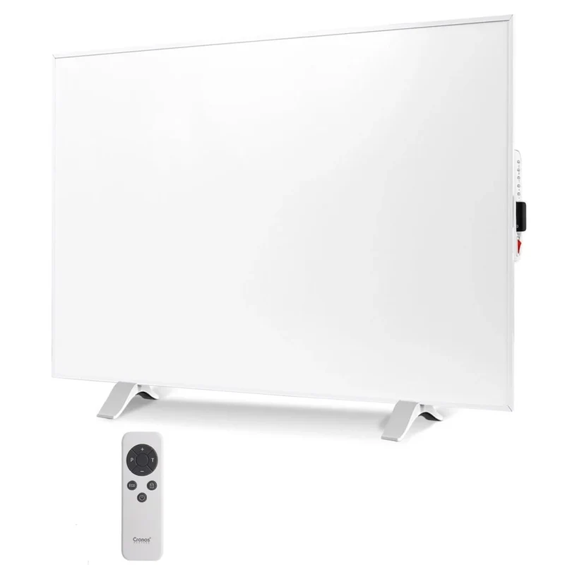 Cronos Infrarotheizung, 500W, weiß, allergikerfreundlich, ultradünne, matte Oberfläche, heizt bis zu 14m2, Synthelith PRO CRP-500TWP Weiß