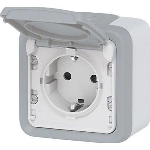 Legrand 069733 Plexo German Socket Outlet Screw Grey Surface