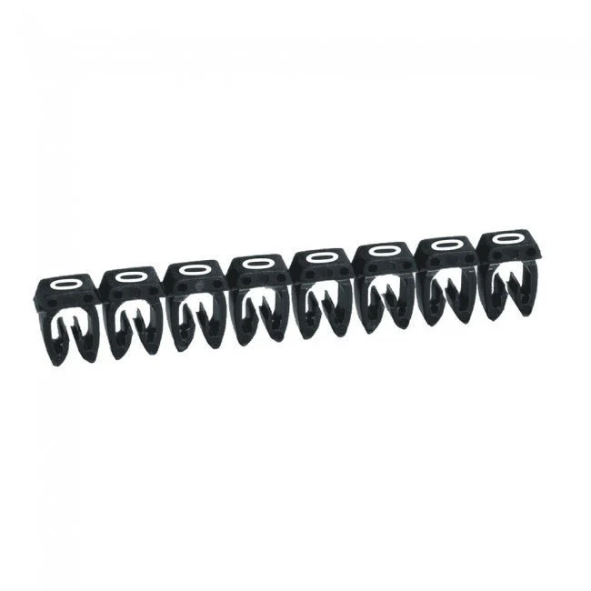 Legrand 038220 CAB3 Wire Marker Number 0 Black 1.5-2.5mm² Strip of 30