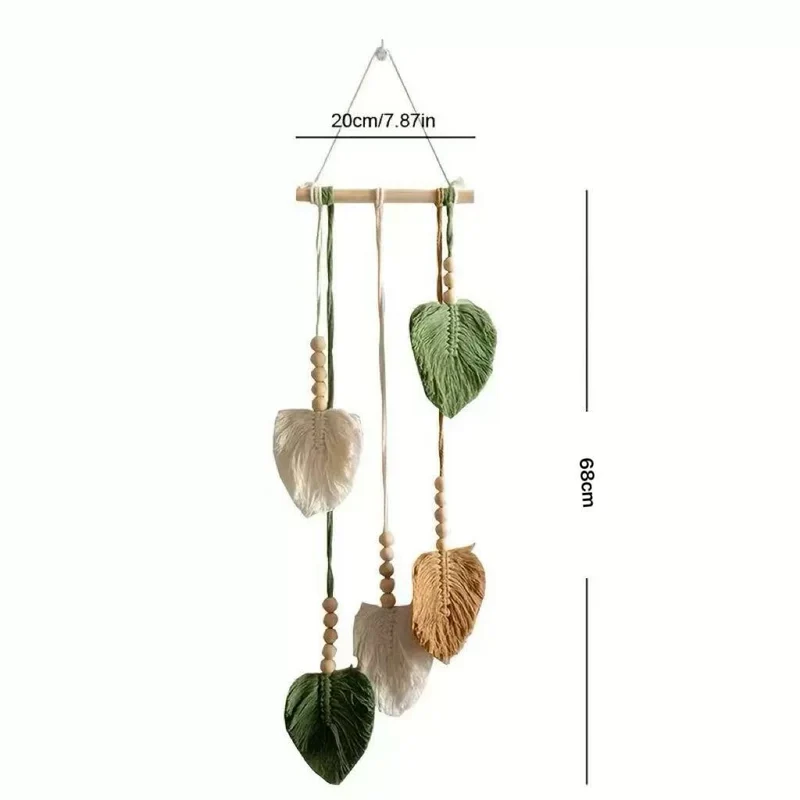 Natur-inspirierte Makramee-Blatt-Wandbehang Karnz