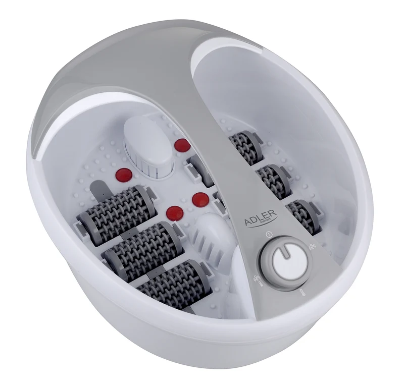 Adler AD 2177 Fußmassagegerät, 5,6L, 6 Akupressur-Rollen, Sprudel-, Vibrations- und Wärmemassage