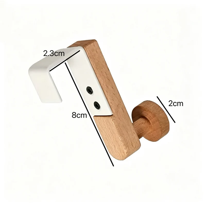 Wandmontierter Holz-Haken