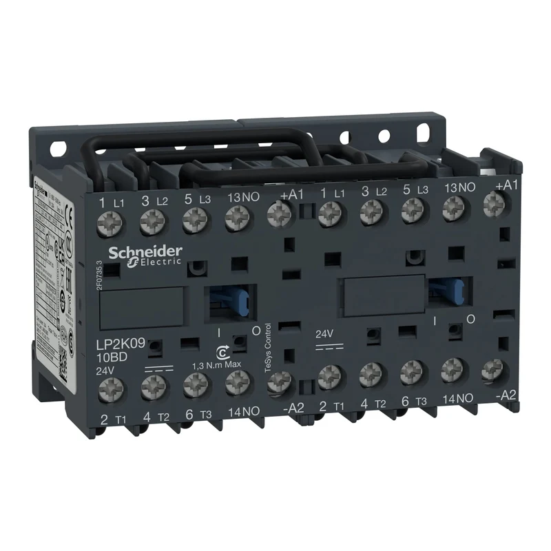 Schneider LP2K0910BD TeSys K Reversing Contactor 3P 9 A 24V DC Coil