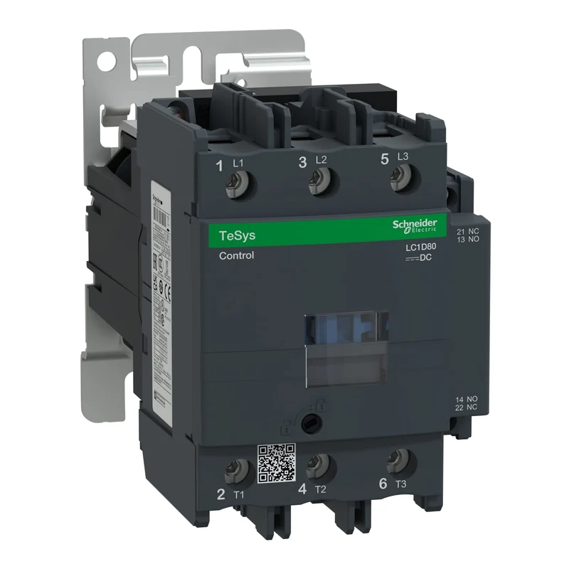 Schneider LC1D80BD TeSys D Contactor 3P 3NO 80A 22kW 24V DC Coil
