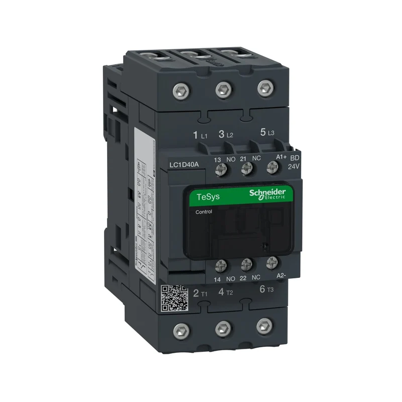 Schneider LC1D40ABD TeSys D Contactor 3P 40A 18.5kW 24V DC Coil