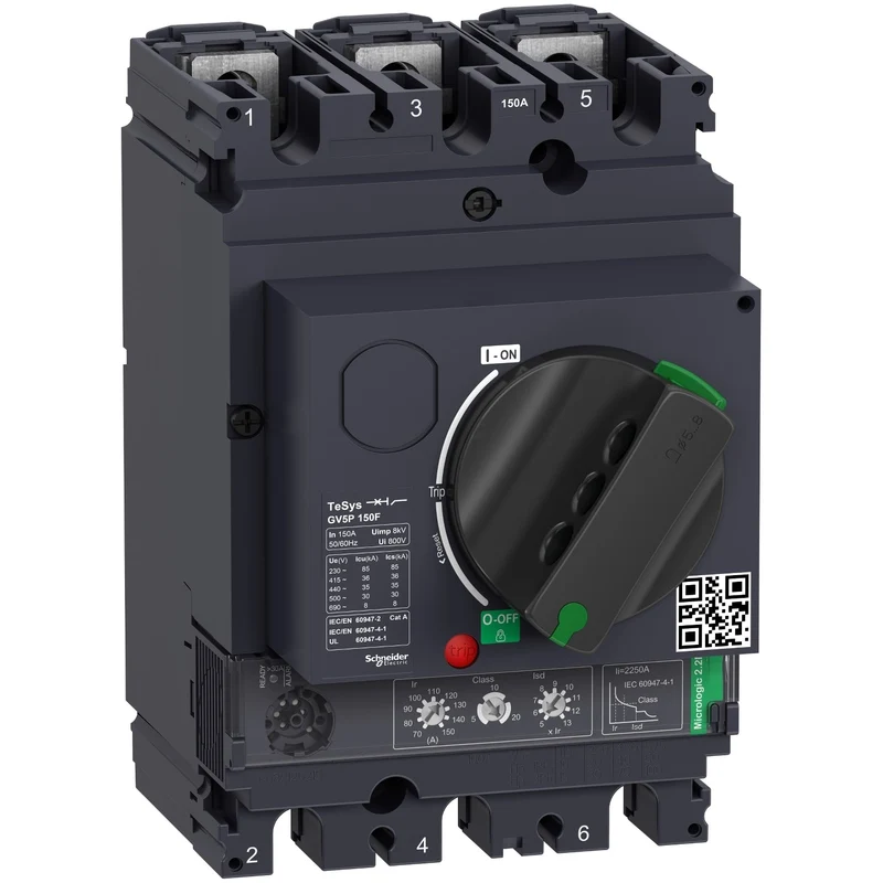 Schneider GV5P150F TeSys GV5 Motor Circuit Breaker 3P 150A 36kA