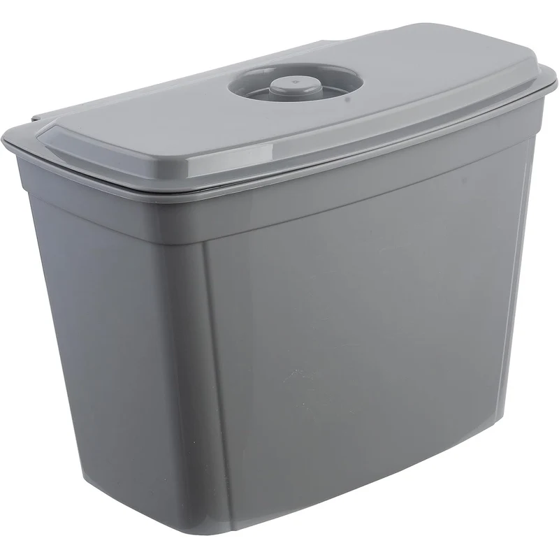 Keeeper Mülleimer, Hängeabfalleimer, mit Deckel, 4L, grau, Mailand