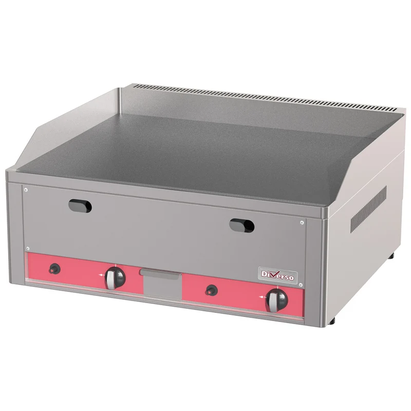 Profi Gas-Griddleplatte 8 kW , Tischgerät mit glatter Gusseisen-Bratfläche, WR-FTG-Z2