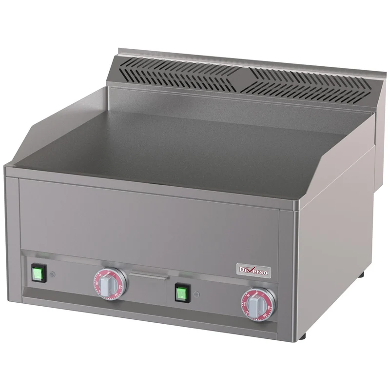Profi Elektro-Bratplatte, glatt , Doppel-Heizzone , 6 kW Gusseisen, WR-EPLD-06