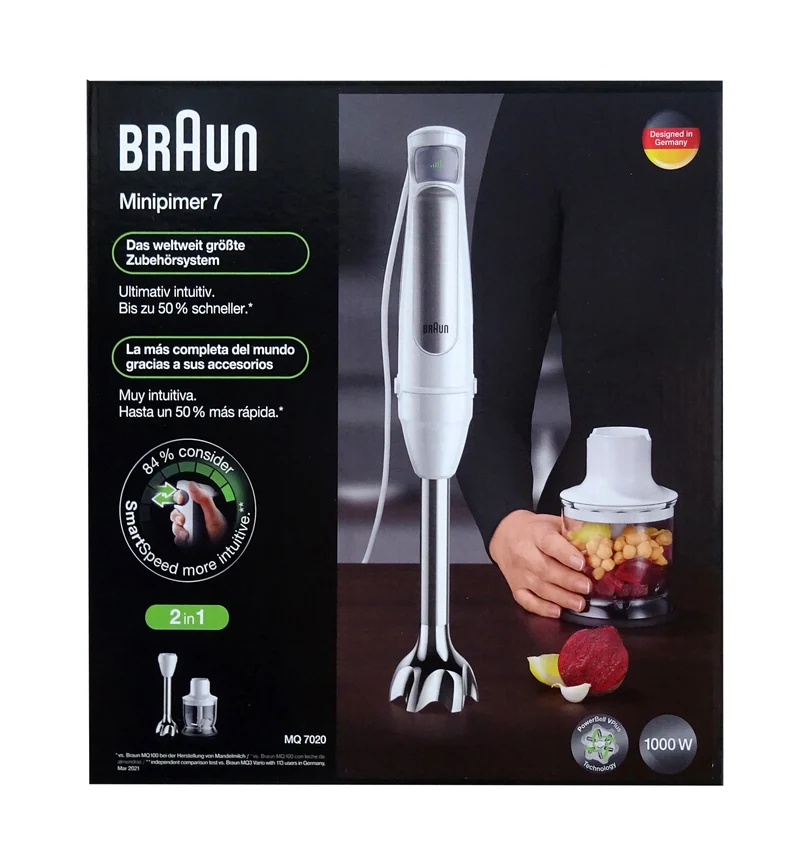 Braun MQ 7020WH MultiQuick 7 Stabmixer weiß 1000 Watt