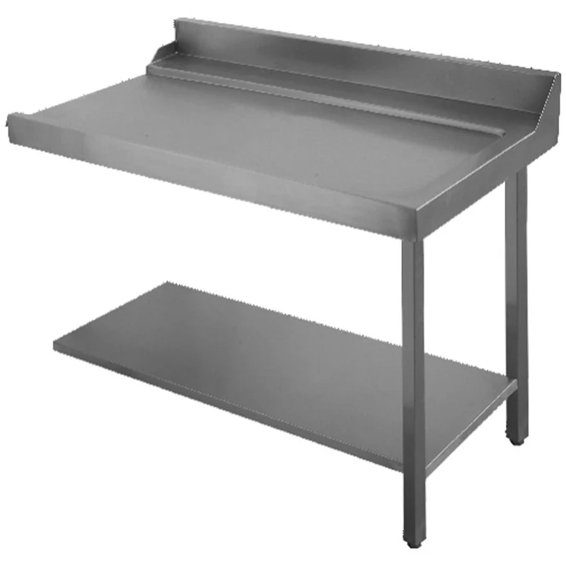 Eck-Ablauftisch 90° Rechts , Höhenverstellbar , für 600x500mm Körbe, DLA-D12/DCR