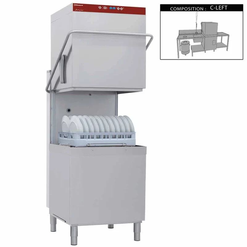 Komplette Spülstraße mit Durchschubspülmaschine – 2620 mm Breite, DCR37/6-AC/C-S