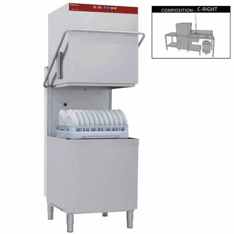 Professionelle Durchschubspülmaschine , Gastro Haubenspülmaschine für hohe Kapazität, DCR37/6-AC/C-D