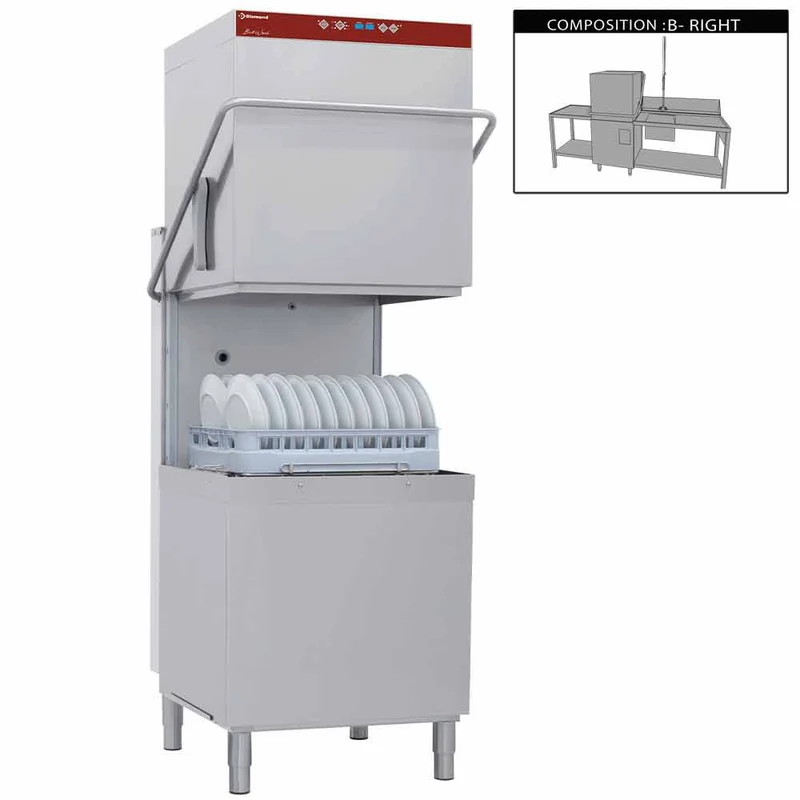 Professionelle Durchschubspülmaschine – Komplettsystem für Gastronomie & Gewerbe, DCR37/6-AC/B-D