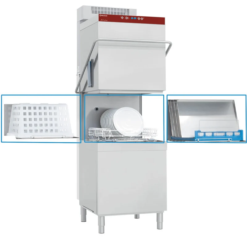 Profi Haubenspülmaschine 600x500 mit Wärmerückgewinnung & Wasserenthärtung, DCR37/6-AC-RC