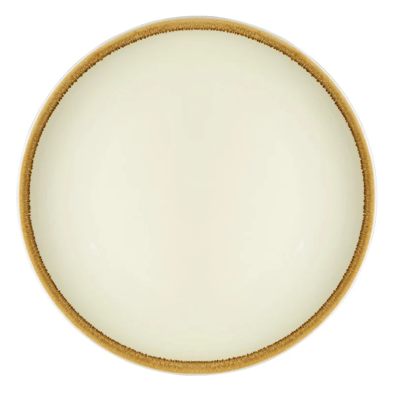 Coupe večerni krožniki peščeni 23cm | Olympia Kiln | Set 6 kosov | Ročno glaziran porcelan