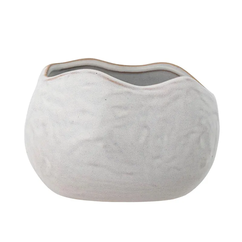 Pennie Blumentopf, Weiss, Steingut