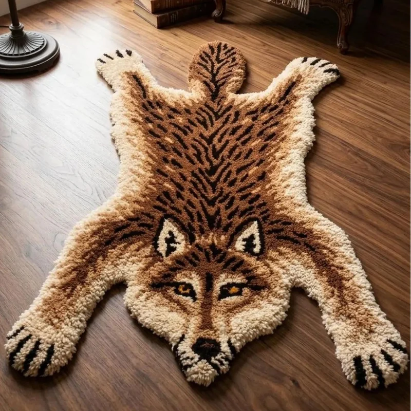 Plüsch Wolf-förmiger Teppich