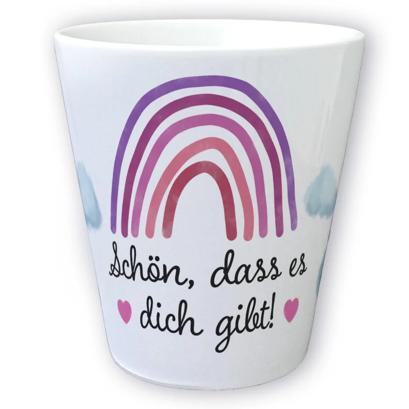 Schön, dass es dich gibt Blumentopf aus Keramik
