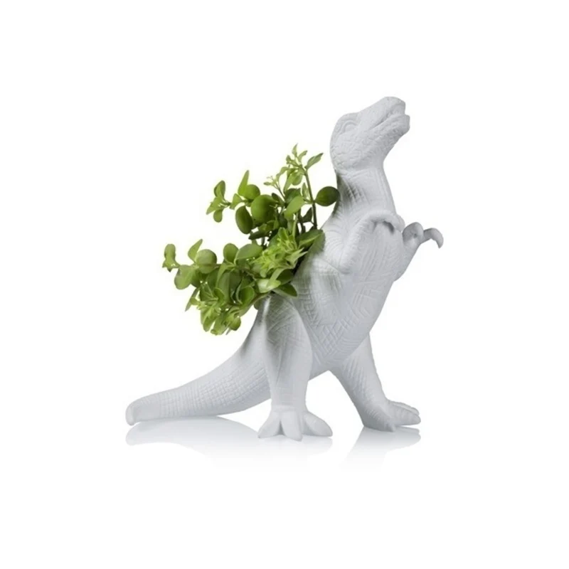 Plantosaurus Rex Dino Blumentopf aus Porzellan