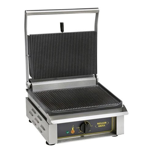 Roller Grill rebrasti kontaktni žar za panini | Litoželezne plošče | 3000 W | Delovna površina 36 x 24 cm