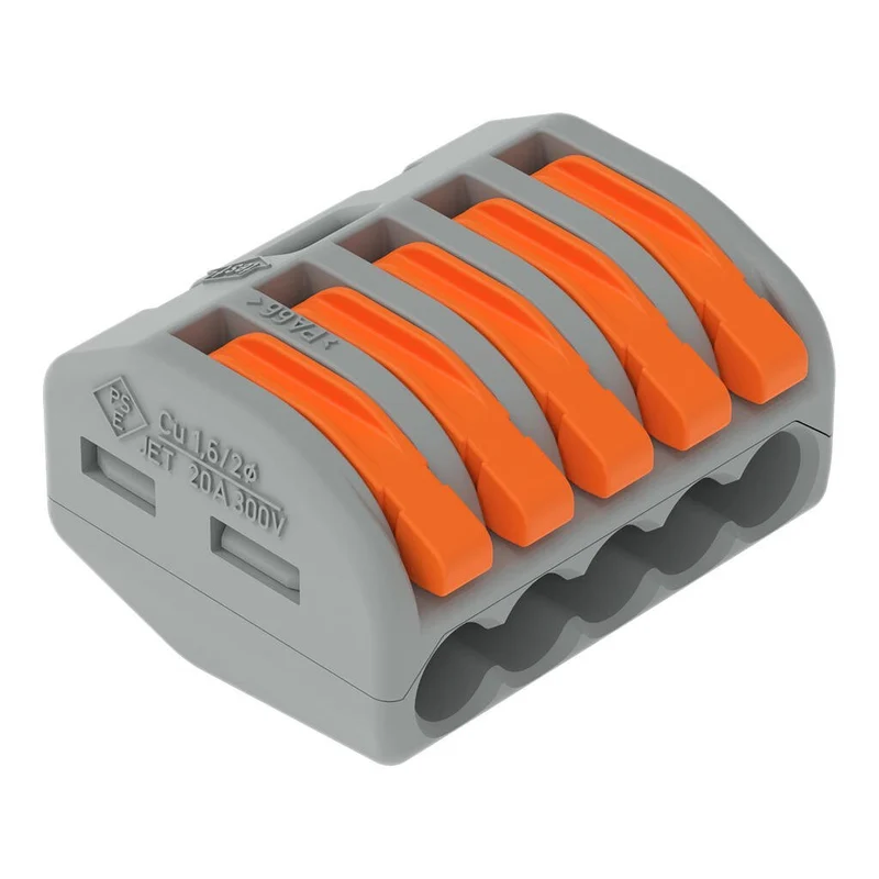 WAGO 222-415 Splicing Connector with Levers 5-Pole 4 mm² 32 - Pack of 40