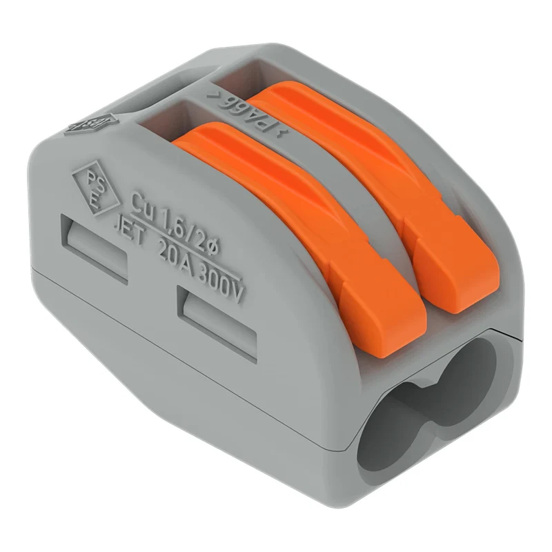 WAGO 222-412 Splicing Connector with Lever 2-Pole 4 mm² 32 A Pack of 50