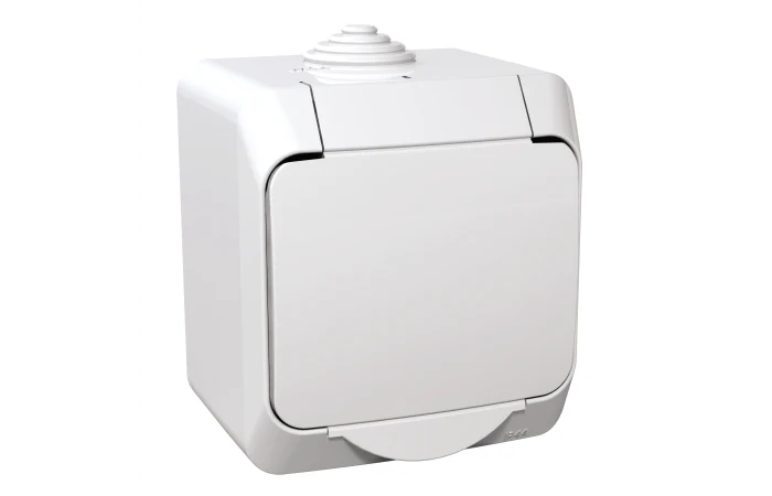 Schneider W1103010121 Cedar Switch Socket IP44 White