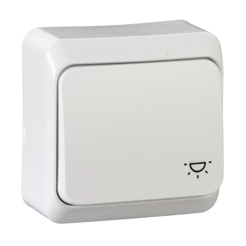 Schneider WDE001013 PRIMA 1-Way Switch Light Symbol 10A 250V IP20 White