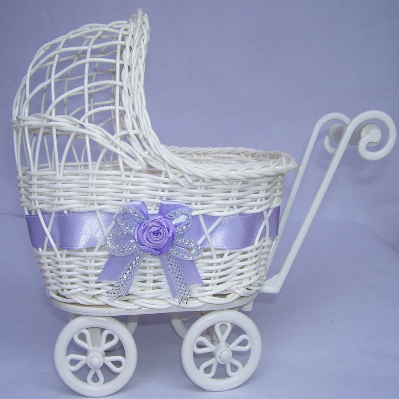 Dekorative Weidenkorb-Puppe-Buggy Karnz