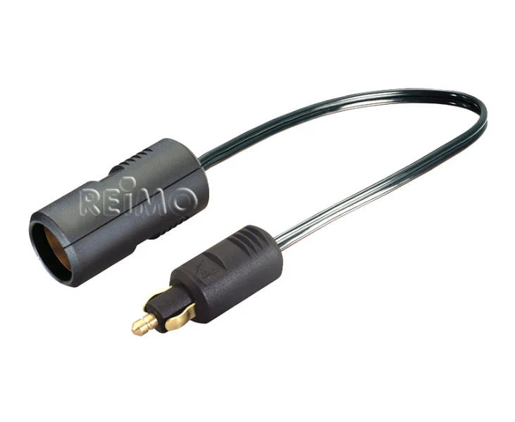 Adapter 12–24 V von DIN-Normstecker auf grosse 21-mm-Kupplung – max. 8 A