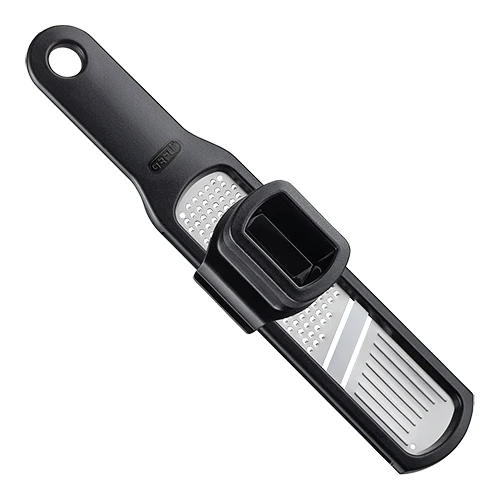 Strgalo za česen iz nerjavnega jekla s plastičnim ročajem | GEFU | Dvostransko | 23 x 4.5 x H3.6 cm