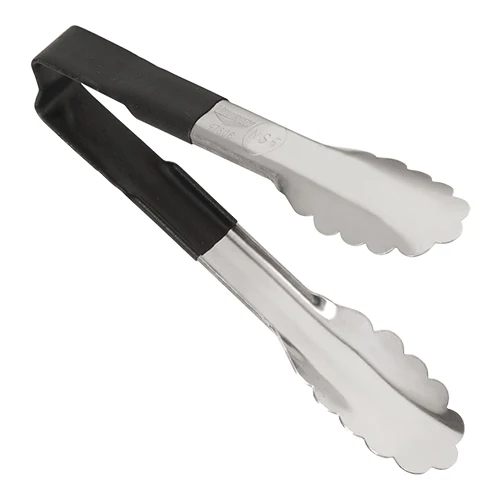 Servirne klešče | Vollrath | Nerjavno jeklo s črnim plastičnim ročajem | 15 cm