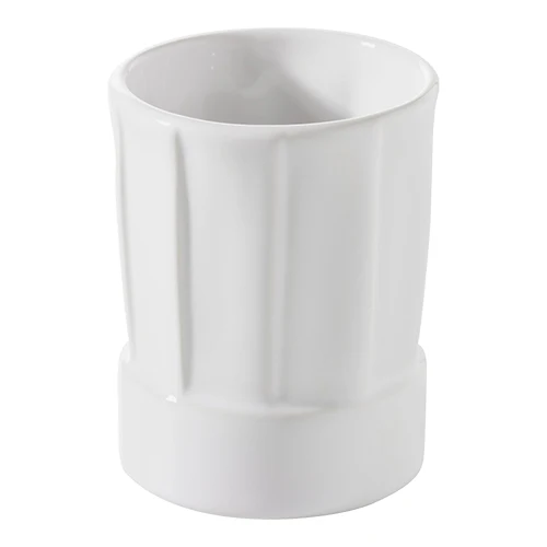 Porcelanasta mini servirna posodica v obliki kuharske kape | Revol | Bela | 0.05 L | Ø4.5 x V5.8 cm