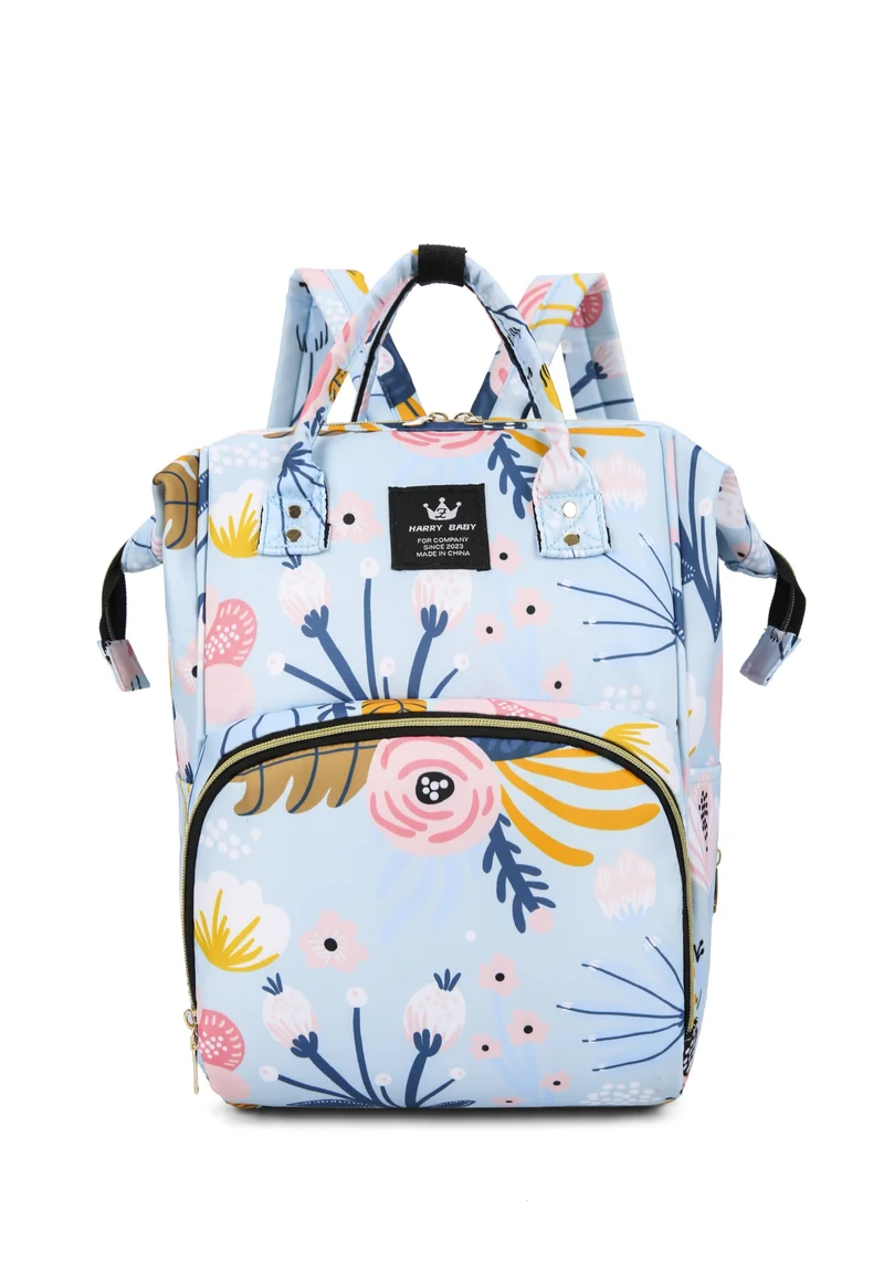 Stylische Baby-Pflege-Rucksack mit floralem Muster Karnz