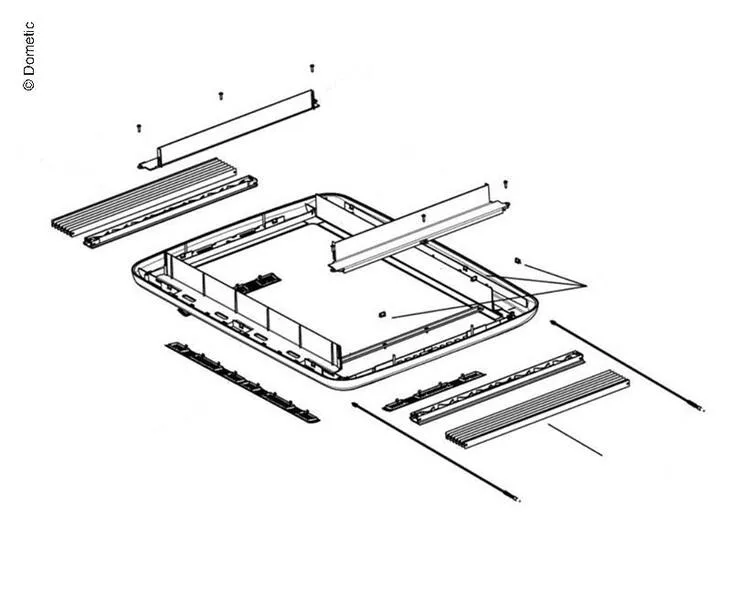 Innenrahmen komplett Midi-Heki / Seitz Heki 700x500 mit Moskitoschutz und Verdunklung