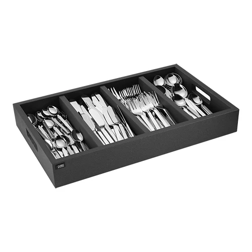 Pujadas držalo za jedilni pribor GN 1/1 | 4 predelki | 53.9 x 33.5 x V7.7 cm