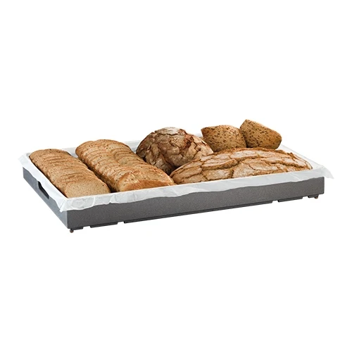 Pujadas črn bifejski pladenj / servirni pladenj iz MDF | 60 x 40 cm Bakerynorm | V6.5 cm