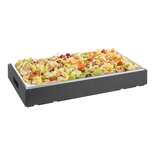 Pujadas črn bifejski pladenj / servirni pladenj iz MDF | GN 1/1 | 53.9 x 33.5 x V7.7 cm