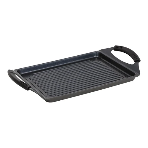Pujadas Black Pro neprijemljiva plošča za žar iz litega aluminija | Primerna za indukcijo | 45 x 27 cm