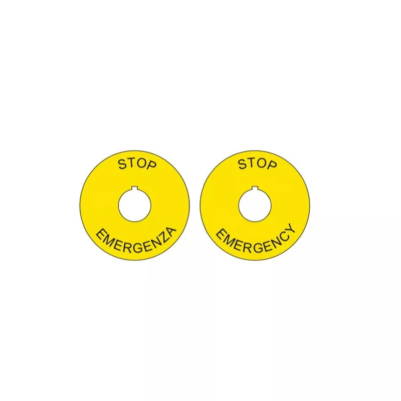 Giovenzana PTE Emergency Stop Disc 60mm Yellow Neutral