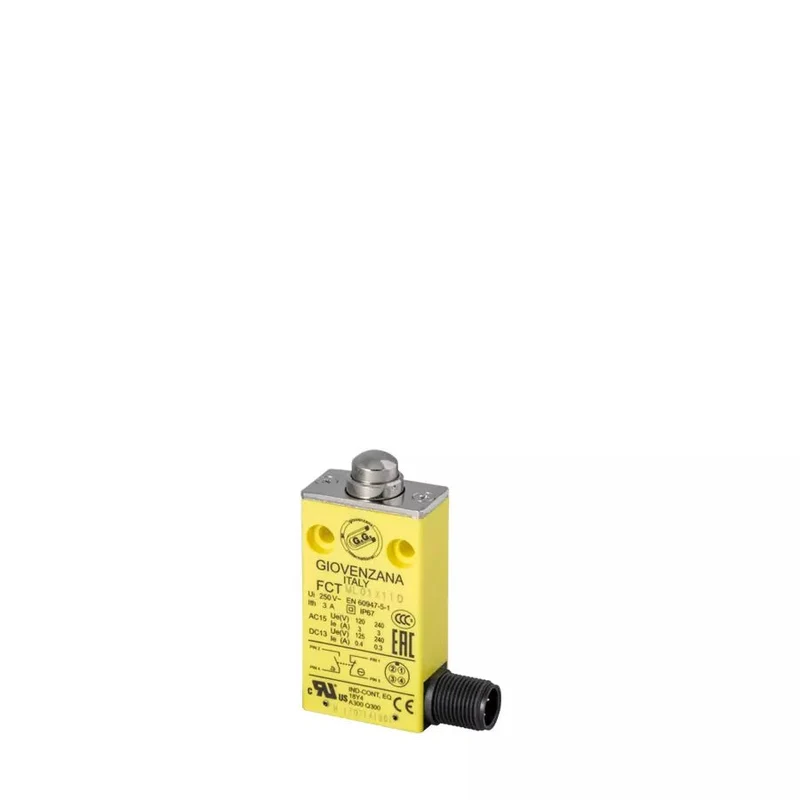 Giovenzana FCTML01Z11D Pre-Wired Limit Switch 30mm roller lever NC+NO M12