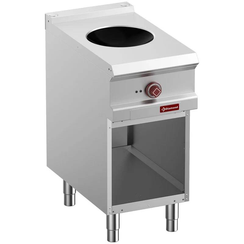 Profi Induktions-Wok Standgerät, 5 kW, mit offenem Unterbau, E7/WIDA4-N