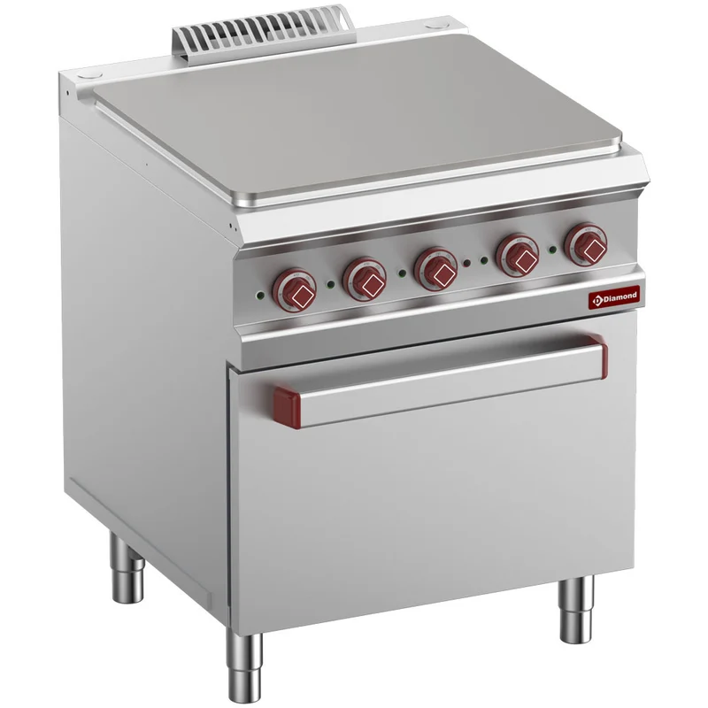 Elektro-Standherd mit 4 Kochplatten & GN 2/1 Elektro-Backofen, E7/STF7-N