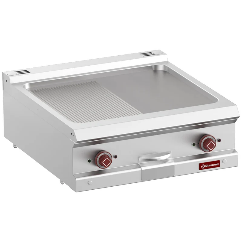 Profi Elektro Griddleplatte 700 - Kombinierte Bratfläche, glatt & gerillt, E7/PM7T-N