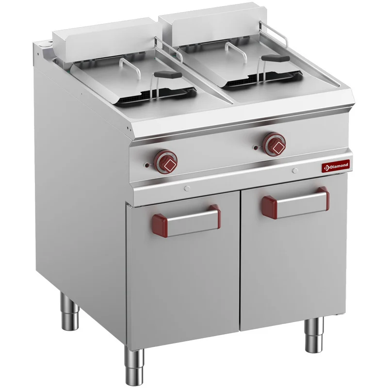 Profi Doppel-Standfritteuse elektrisch , 2x13 Liter , mit Unterbau, E7/F26A7-N