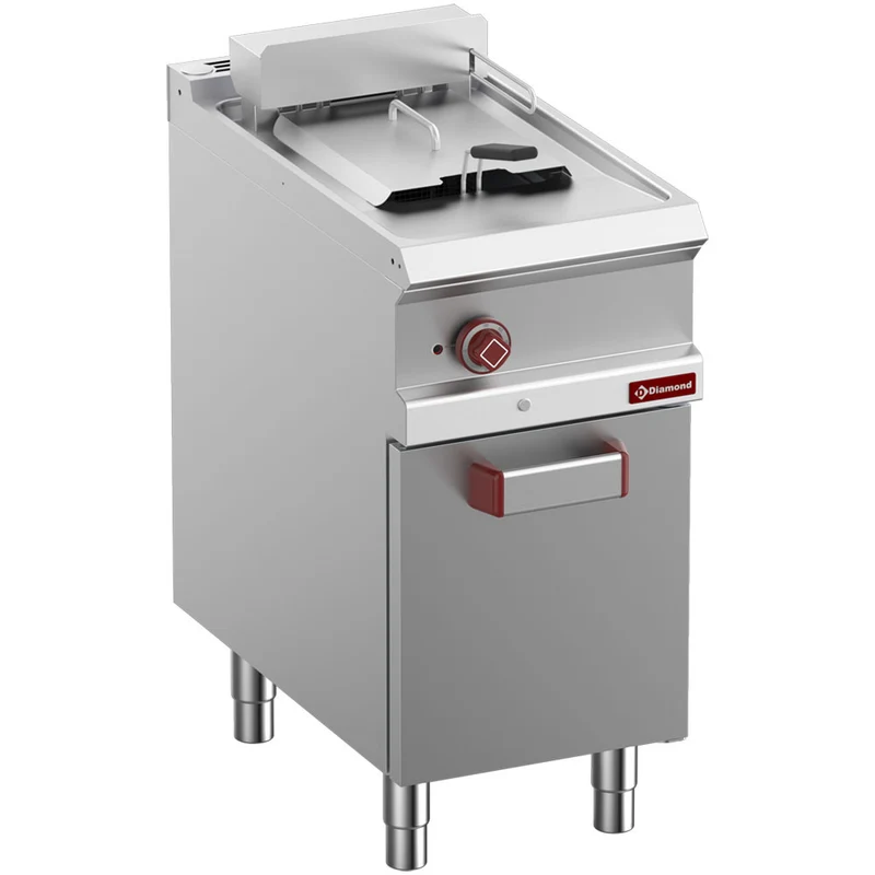 Profi Elektro-Standfritteuse 13 Liter , 1 Becken , Edelstahl CNS, E7/F13A4-N