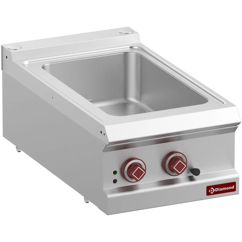 Profi Bain-Marie Elektro als Tischgerät , für GN 1/1 bis 150 mm Tiefe , Edelstahl, E7/BM4T-N