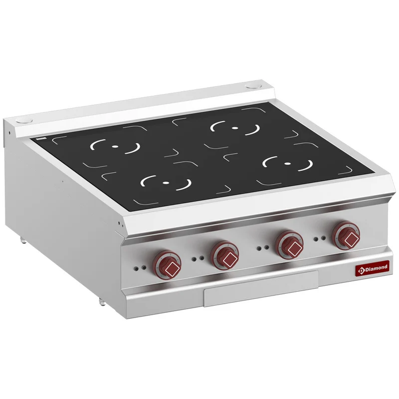 Profi Induktions-Tischherd , 4 Kochzonen à 3,5 kW , CNS 18/10, E7/4ID7T-N