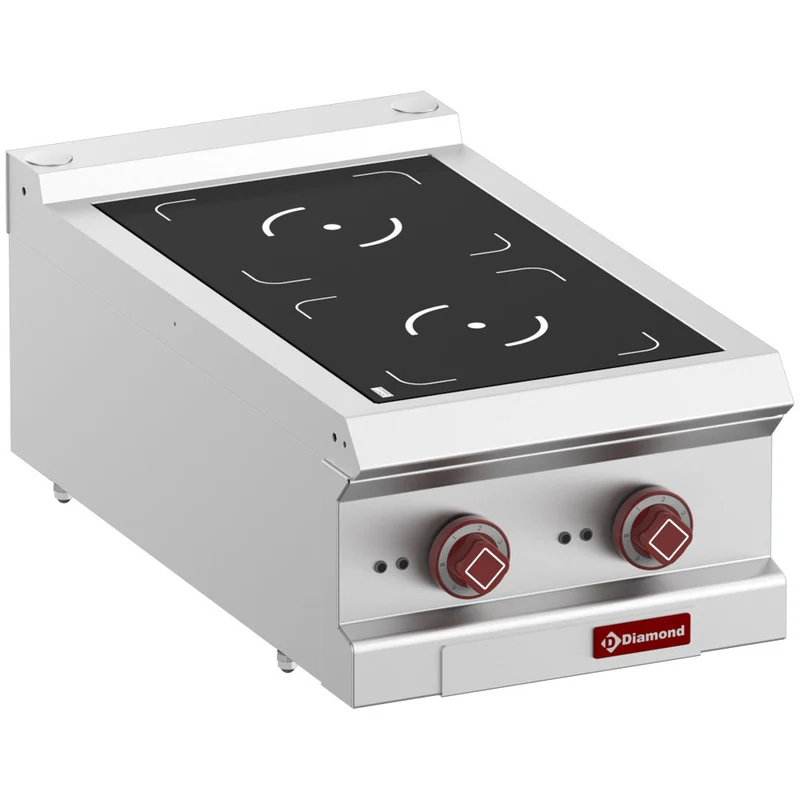 Profi Doppel-Induktionskocher Tischgerät , 2 Kochzonen , 7 kW, E7/2ID4T-N